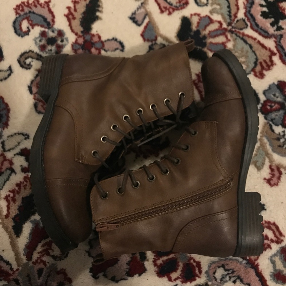 Brown Combat Boots